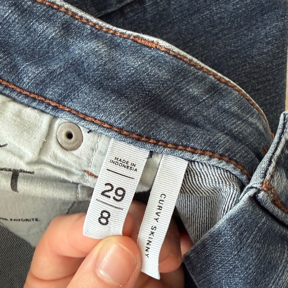 Loft Women's Deep Indigo Skinny Jeans Size 8 - Picture 4 of 4